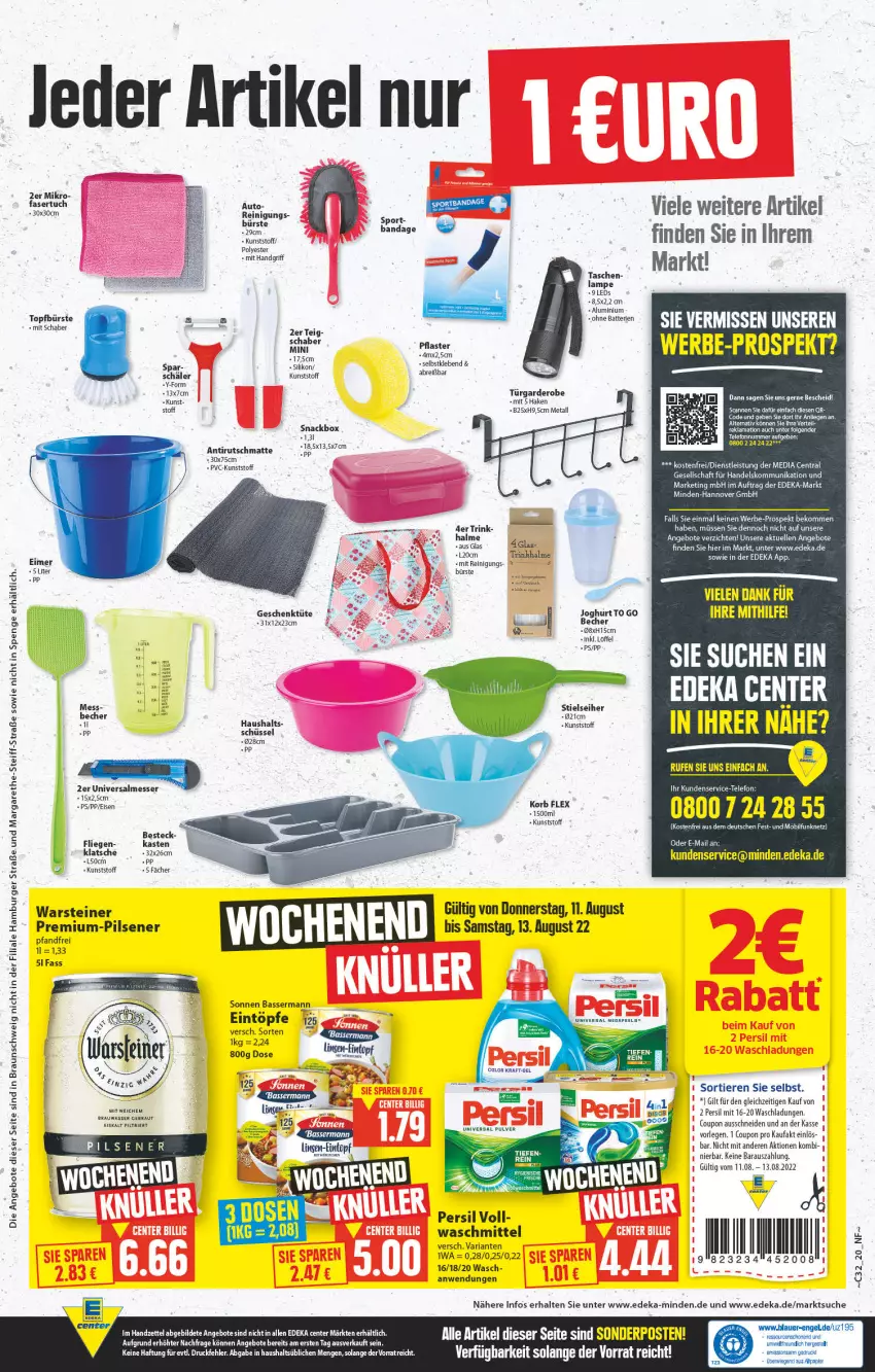 Aktueller Prospekt E Center - Angebote der Woche - von 08.08 bis 13.08.2022 - strona 20 - produkty: angebot, angebote, auer, auto, batterie, batterien, Becher, beko, besteck, braun, burger, bürste, coupon, deka, eintöpfe, eis, Engel, ente, Garderobe, hamburger, joghur, joghurt, kraft, Lampe, leds, LG, Liege, Löffel, messer, papier, persil, pflaster, pils, pilsener, Reinigung, Ria, säge, schüssel, snack, sonderposten, Sport, steiner, Tasche, taschen, telefon, Ti, Tiere, topf, Trinkhalme, tuc, Tüte, universal pulver, warsteiner, waschmittel