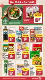 Gazetka promocyjna Aldi Nord - Von Montag - Gazetka - ważna od 10.05 do 10.05.2025 - strona 13 - produkty: aldi, Asia Green Garden, basmati, brot, curry, eis, fisch, flasche, gin, küche, lachs, Mode, nudel, nudeln, reis, sauce, soja, sojasauce, Spezi, thunfisch, Ti, tisch, wasa, wok, ZTE