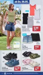 Gazetka promocyjna Aldi Nord - Von Montag - Gazetka - ważna od 10.05 do 10.05.2025 - strona 22 - produkty: aldi, angebot, angebote, axe, Bad, Bau, baumwolle, bett, eier, eis, Elan, jeans, LG, obermaterial synthetik, rel, Ria, rwe, sandale, sandalen, schuhe, shorts, socken, Sport, sportsocken, Ti, up2fashion, wolle