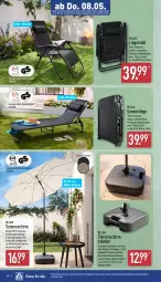 Gazetka promocyjna Aldi Nord - Von Montag - Gazetka - ważna od 10.05 do 10.05.2025 - strona 24 - produkty: adapter, angebot, angebote, eier, gin, kissen, Liege, messer, Ria, schirme, schirmständer, sonnenliege, sonnenschirm, stuhl, Ti, wasser, ZTE