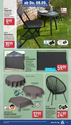 Gazetka promocyjna Aldi Nord - Von Montag - Gazetka - ważna od 10.05 do 10.05.2025 - strona 25 - produkty: angebot, angebote, beistelltisch, decke, dell, eier, eis, elle, Garten, gartentisch, Germ, gin, HP, klappstuhl, Kunstharz, latte, loungesessel, Mode, quad, Ria, Seitenmarkise, sessel, stuhl, Ti, tisch, tischdecke, tischplatte, ZTE