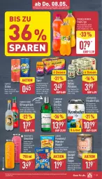 Gazetka promocyjna Aldi Nord - Von Montag - Gazetka - ważna od 10.05 do 10.05.2025 - strona 35 - produkty: angebot, angebote, beutel, brunnen, cola, creme, cremesuppe, dry gin, eier, eis, eistee, elle, flasche, franken brunnen, frucht, früchte, früchten, fruchtsaft, getränk, gin, kartoffel, krombache, krombacher, limo, limonade, london dry, london dry gin, lorenz, monster, orange, orangen, Paula, paulaner, Pommels, saft, sahne, schinken, smoothie, snack, spargel, Spezi, suppe, Tanqueray, tee, thomas henry, Ti, true fruits, veltins, ZTE, zucker