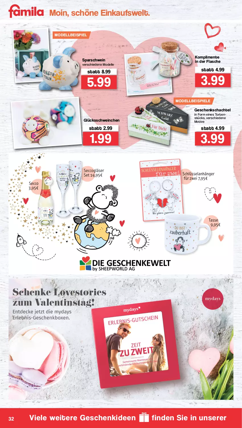 Aktueller Prospekt Famila - Prospekte - von 31.01 bis 05.02.2022 - strona 32 - produkty: dell, eis, elle, ente, flasche, Mode, schwein, Spiele, Ti, torte, wein