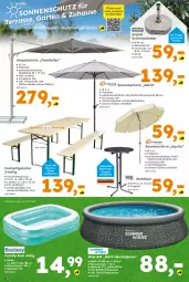 Gazetka promocyjna  - Gazetka - ważna od 25.04 do 25.04.2026 - strona 6 - produkty: ampelschirm, edelstahl, family pool, garnitur, lack, latte, lebensmittel, pool, Ria, ring, rückenlehne, schirmständer, schutzhülle, sonnenschirm, Stehtischhussen, Ti, tisch, uv-schutz, wasser, Zelt