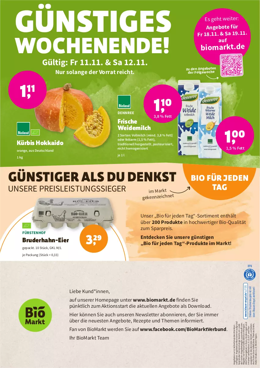 Aktueller Prospekt Denns Biomarkt - Prospekte - von 09.11 bis 22.11.2022 - strona 8 - produkty: angebot, angebote, auer, bio, decke, dennree, drucker, eier, eis, elle, Engel, erde, kerze, Kürbis, LG, milch, Omep, orange, reis, rezept, rezepte, Ti, vollmilch, weidemilch, ZTE