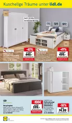 Gazetka promocyjna Lidl - Aktuelle Onlineshop-Highlights - Gazetka - ważna od 29.02 do 29.02.2024 - strona 16 - produkty: bett, boxspringbett, dell, federkern, federkernmatratze, Holz, kernmatratze, kleid, kleider, kleiderschrank, kommode, lack, leine, massivholz, matratze, Mode, natur, ndk, regal, ring, Schrank, schubladen, Ti, topper, ZTE