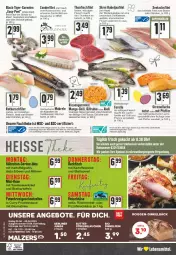 Gazetka promocyjna Edeka - Angebote der Woche - Gazetka - ważna od 08.04 do 08.04.2023 - strona 28 - produkty: aioli, angebot, angebote, aqua, auer, axe, backfisch, basmati, berliner, bio, blattspinat, braten, butter, chili, curry, eier, eis, elle, erbsen, filet, fisch, fische, Fischer, fischtheke, fleisch, fleischkäse, forelle, früchte, garnelen, geschnetzeltes, grill, grill und pfanne, Haxe, ideal zum braten, kabeljaufilet, Kaiser, kartoffel, kartoffeln, Kartoffelpüree, Käse, Kraut, kuchen, lachs, lachsfilet, lack, lebensmittel, LG, mac, Makrele, malz, mango, möhren, natur, pfanne, pfeffer, pizza, püree, pute, putenbrust, reis, rel, riesengarnelen, Rotbarsch, rotbarschfilet, saft, sauce, Sauerkraut, Schal, Schale, Schere, seelachsfilet, Speck, Spezi, spinat, Streuselkuchen, telefon, tesa, thunfisch, Ti, Tiger-Garnelen, tisch, uhr, und pfanne, Zander, Zelt, zwiebel