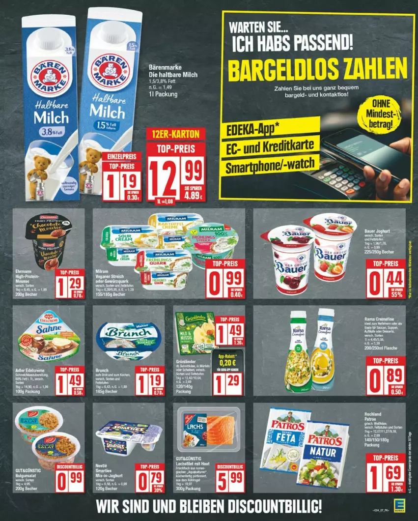 Aktueller Prospekt Edeka - Prospekte - von 19.08 bis 24.08.2024 - strona 7 - produkty: bärenmarke, eier, eis, haltbare milch, milch, reis, smarties, Ti, top-preis, wein