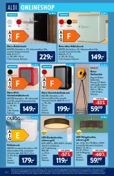 Gazetka promocyjna Aldi Nord - Aldi-Vorschau - Gazetka - ważna od 05.03 do 05.03.2022 - strona 20 - produkty: aldi, angebot, angebote, auer, Bau, decke, deckenleuchte, eis, elle, ente, erde, fernbedienung, getränk, getränke, gin, Hängeleuchte, kühlschrank, led-deckenleuchte, LED-Hängeleuchte, leds, Leuchte, leuchtmittel, ndk, reis, rum, rwe, Schal, Schrank, stehleuchte, Ti, uhr
