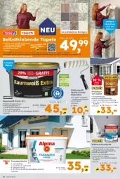 Gazetka promocyjna  - Gazetka - ważna od 03.05 do 03.05.2025 - strona 22 - produkty: Brei, brie, decke, eimer, elle, Farbroller, fassadenfarbe, Holz, holzlasur, korn, kraft, latte, LG, ring, Roller, Tapete, Ti