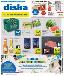 Gazetka promocyjna Diska - Prospekte - Gazetka - ważna od 03.06 do 03.06.2023 - strona 1 - produkty: aktionspreis, angebot, angebote, beef, butter, deka, eis, elle, erde, flasche, fleisch, früchte, gewinnspiel, kaffee, Kuscheltiere, markenbutter, melone, mövenpick, mövenpick kaffee, Nektar, nuss, pils, pilsener, reis, rind, rinder, ring, roastbeef, rwe, saft, schnitten, Ti, Tiere, valensina, wasser, wassermelone, weck, WICK, ZTE