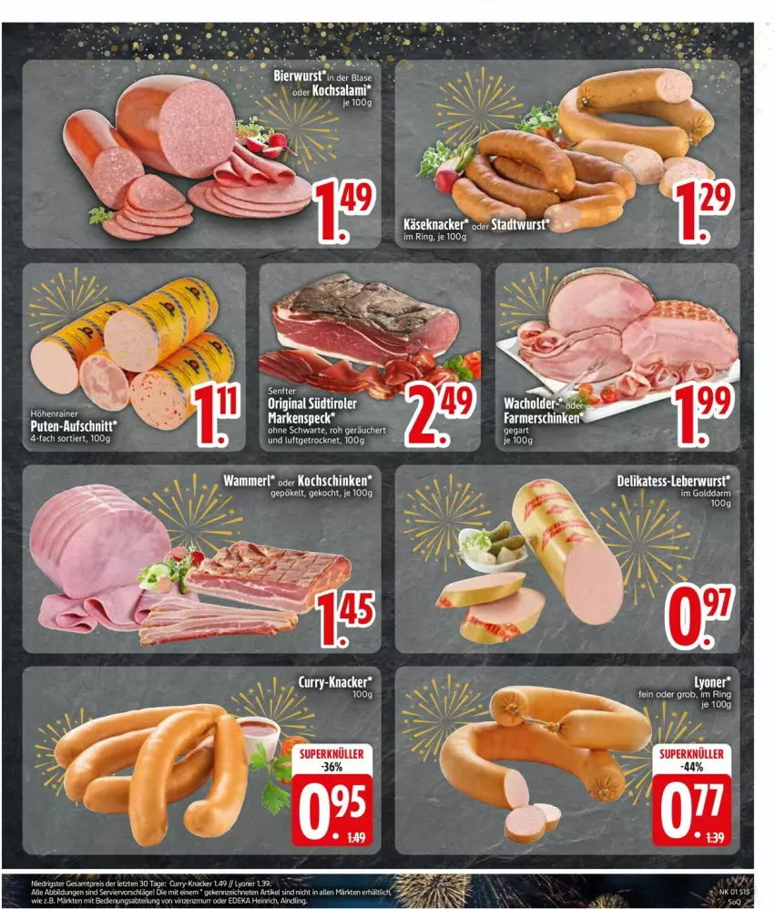 Aktueller Prospekt Edeka - Prospekte - von 30.12.2025 bis 04.01.2026 - strona 17 - produkty: bier, gin, Käse, knacker, ring, senf, Speck, südtiroler, Technic, Ti, wurst