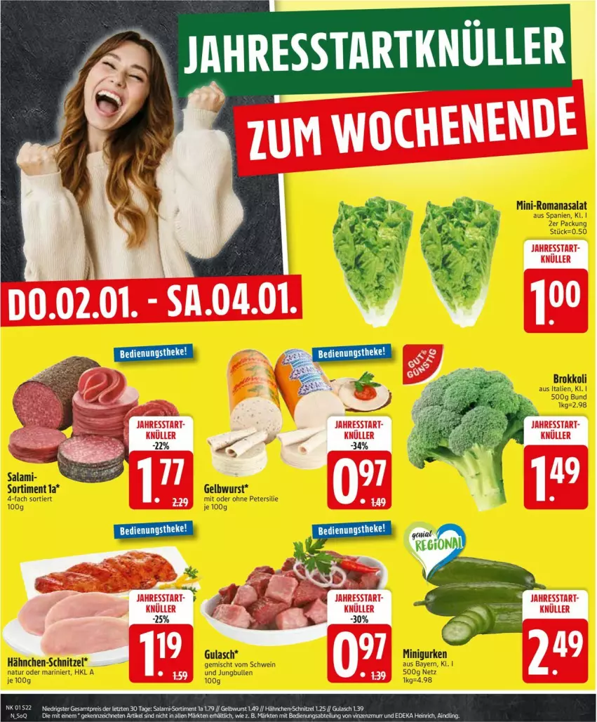 Aktueller Prospekt Edeka - Prospekte - von 30.12.2025 bis 04.01.2026 - strona 24 - produkty: eis, gulasch, Müller, reis, salami, schnitzel, tee, Ti, ZTE