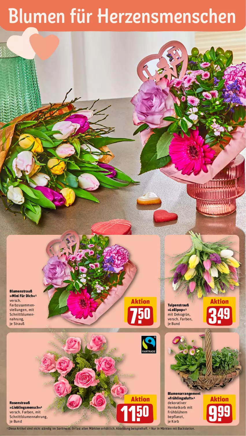 Aktueller Prospekt Rewe - Prospekte - von 12.02 bis 17.02.2024 - strona 4 - produkty: blume, blumen, Blumenstrauß, eis, henkel, korb, rosen, Rosenstrauß, Ti