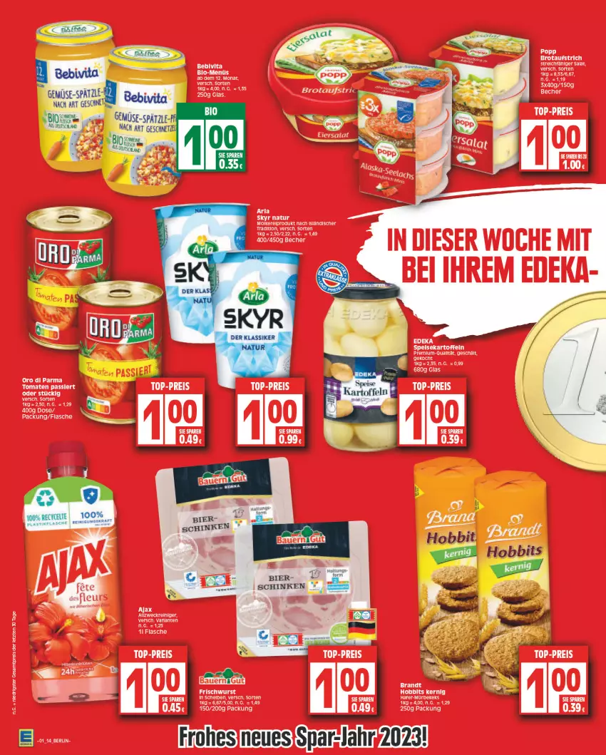 Aktueller Prospekt Edeka - Angebote der Woche - von 02.01 bis 07.01.2023 - strona 14 - produkty: bebivita, bio, Ti, vita