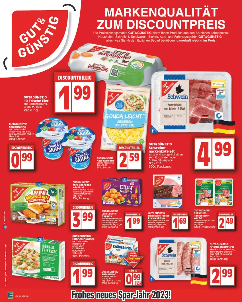 Aktueller Prospekt Edeka - Angebote der Woche - von 02.01 bis 07.01.2023 - strona 2 - produkty: ente, schwein, wein