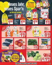 Gazetka promocyjna Edeka - Angebote der Woche - Gazetka - ważna od 07.01 do 07.01.2023 - strona 7 - produkty: banane, bananen, beere, beeren, beutel, deit, deka, eis, heidelbeere, heidelbeeren, kartoffel, kartoffeln, kohlrabi, obst, orange, orangen, pflaume, pflaumen, reifen, rotkohl, salat, speisekartoffeln, spinat, tafeläpfel, Ti, tomate, tomaten, zitrone, zitronen