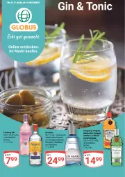 Gazetka promocyjna Globus - Prospekte - Gazetka - ważna od 26.11 do 26.11.2022 - strona 1 - produkty: alkohol, asti, basilikum, Currant, fanta, finsbury, gin, gin mare, lack, olive, oliven, rosmarin, Tanqueray, Ti, tisch, tonic