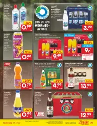 Gazetka promocyjna Netto Marken-Discount - Filial-Angebote - Gazetka - ważna od 24.12 do 24.12.2022 - strona 25 - produkty: Alwa, angebot, apfel, apfelsaft, bestpreis, bier, cola, direktsaft, drink, eis, elle, energy drink, erfrischungsgetränk, flasche, getränk, gin, glasflasche, Hefe, kirsch, limo, limonade, limonaden, mineralwasser, natur, orangina, Paula, paulaner, reis, rel, Rockstar, rwe, saft, säfte, Ti, wasser, ZTE