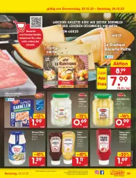 Gazetka promocyjna Netto Marken-Discount - Filial-Angebote - Gazetka - ważna od 24.12 do 24.12.2022 - strona 39 - produkty: angebot, beko, bestpreis, eis, feinkost, Fondue, garnelen, heinz, Käse, ketchup, latte, Le Rustique, mac, mais, milch, miracel, miracel whip, pfeffer, reis, Ria, sauce, Silberzwiebel, Ti, tomate, tomaten, tomaten ketchup, ZTE, zwiebel, zwiebeln