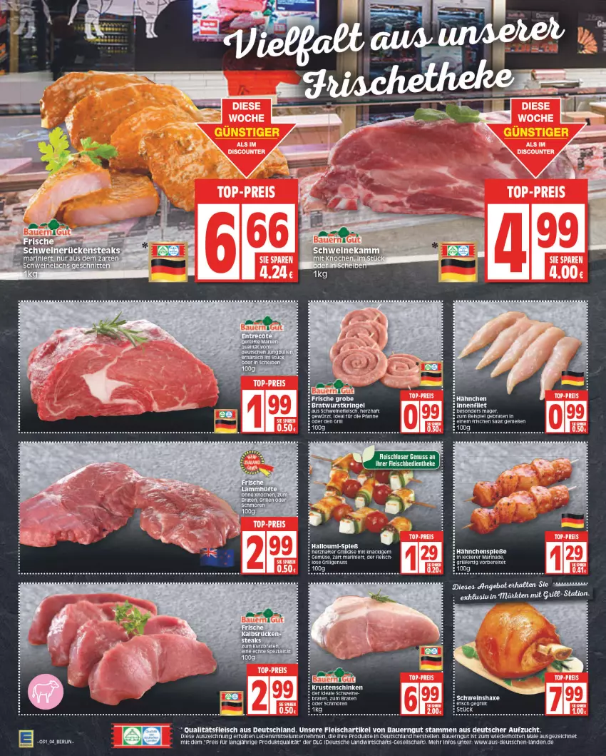 Aktueller Prospekt Edeka - Angebote der Woche - von 25.07 bis 30.07.2022 - strona 4 - produkty: angebot, auer, Bau, Bauer, bauerngut, braten, discount, eier, eis, elle, fleisch, gewürz, Käse, lebensmittel, LG, marinade, pfanne, reis, rel, schwein, schweine, schweinefleisch, tee, Ti, top-preis, wein, weine