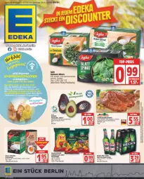Gazetka promocyjna Edeka - Angebote der Woche - Gazetka - ważna od 30.07 do 30.07.2022 - strona 1 - produkty: angebot, avocado, beck's, beutel, bier, chips, deit, deka, ente, flasche, funny-frisch, getränk, getränke, gewürz, grill, kaffee, kaffeepads, Kinder, kotelett, nuss, schwein, spinat, Ti, wein