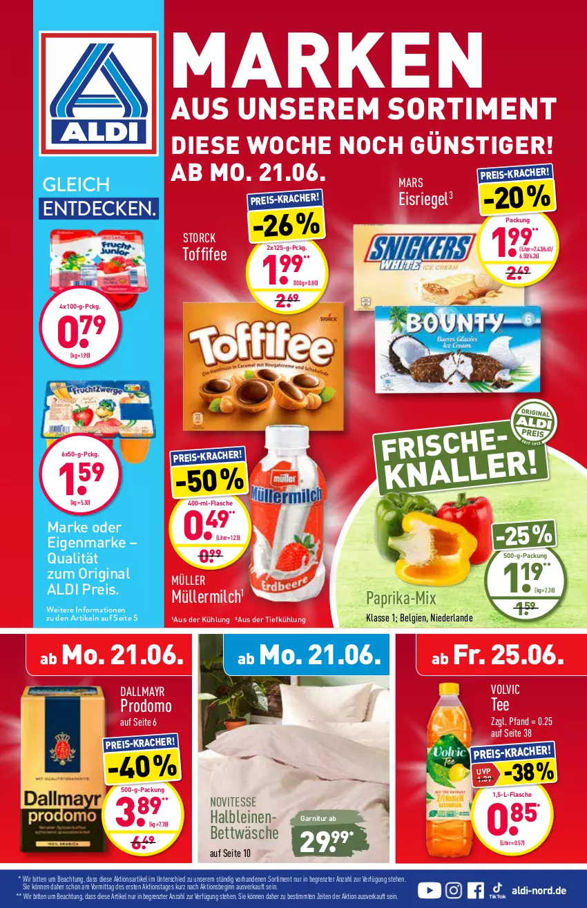 Aktueller Prospekt Aldi Nord - Aldi-Aktuell - von 21.06 bis 26.06.2021 - strona 1