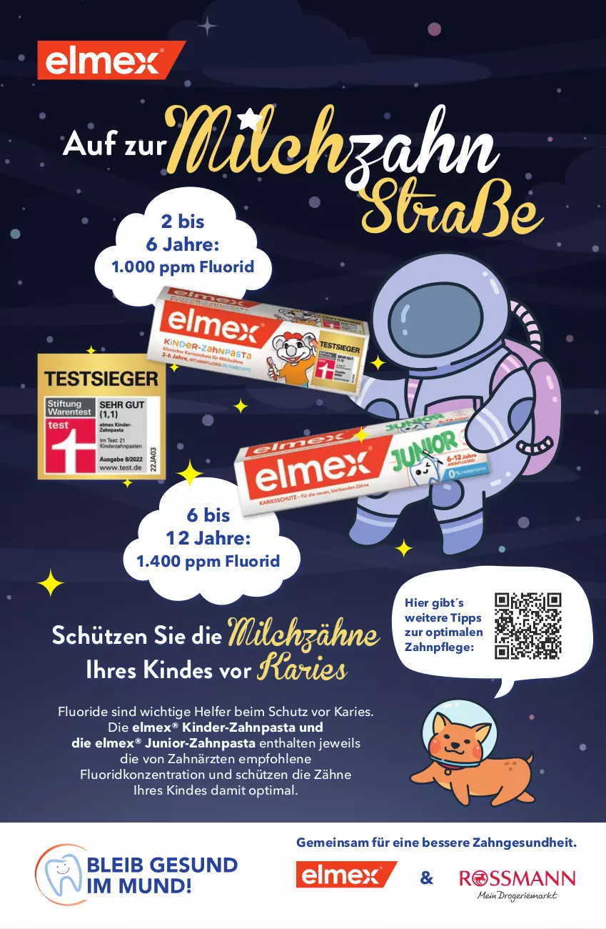 Aktueller Prospekt Rossmann - Prospekte - von 01.03.2019 bis 31.08.2020 - strona 25 - produkty: elmex, Gesundheit, Kinder, milch, pasta, Schütze, Ti, zahnpasta, ZTE