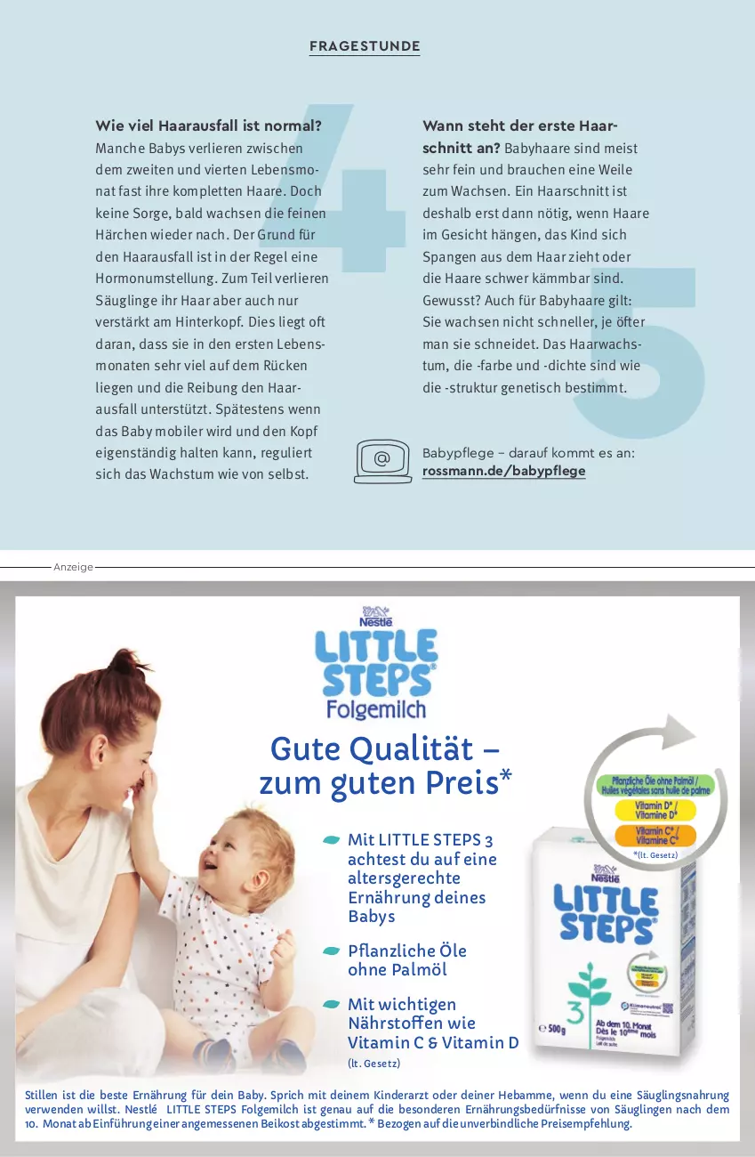 Aktueller Prospekt Rossmann - Prospekte - von 01.03.2019 bis 31.08.2020 - strona 60 - produkty: eis, elle, folgemilch, Kinder, LG, Liege, milch, nestlé, ohne palmöl, Rauch, reis, rwe, Ti, tisch, vita, Vitamin C, Vitamin D