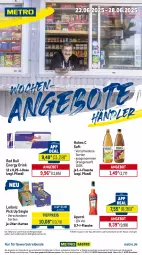 Gazetka promocyjna Metro - Wochen-Angebote Händler - Gazetka - ważna od 28.06 do 28.06.2025 - strona 1 - produkty: abholpreise, angebot, angebote, aperol, coupon, drink, eis, energy drink, flasche, Hohes C, ilag, leibniz, Metro, orange, orangen, orangensaft, Rauch, red bull, reis, rwe, saft, Ti, tiefpreis