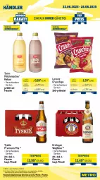 Gazetka promocyjna Metro - Wochen-Angebote Händler - Gazetka - ważna od 28.06 do 28.06.2025 - strona 5 - produkty: beutel, bier, chips, crunchips, eis, erdinger, flasche, getränk, getränke, kakao, lorenz, lorenz crunchips, milch, Palette, pils, premium pils, reis, Ti, tiefpreis, tyskie