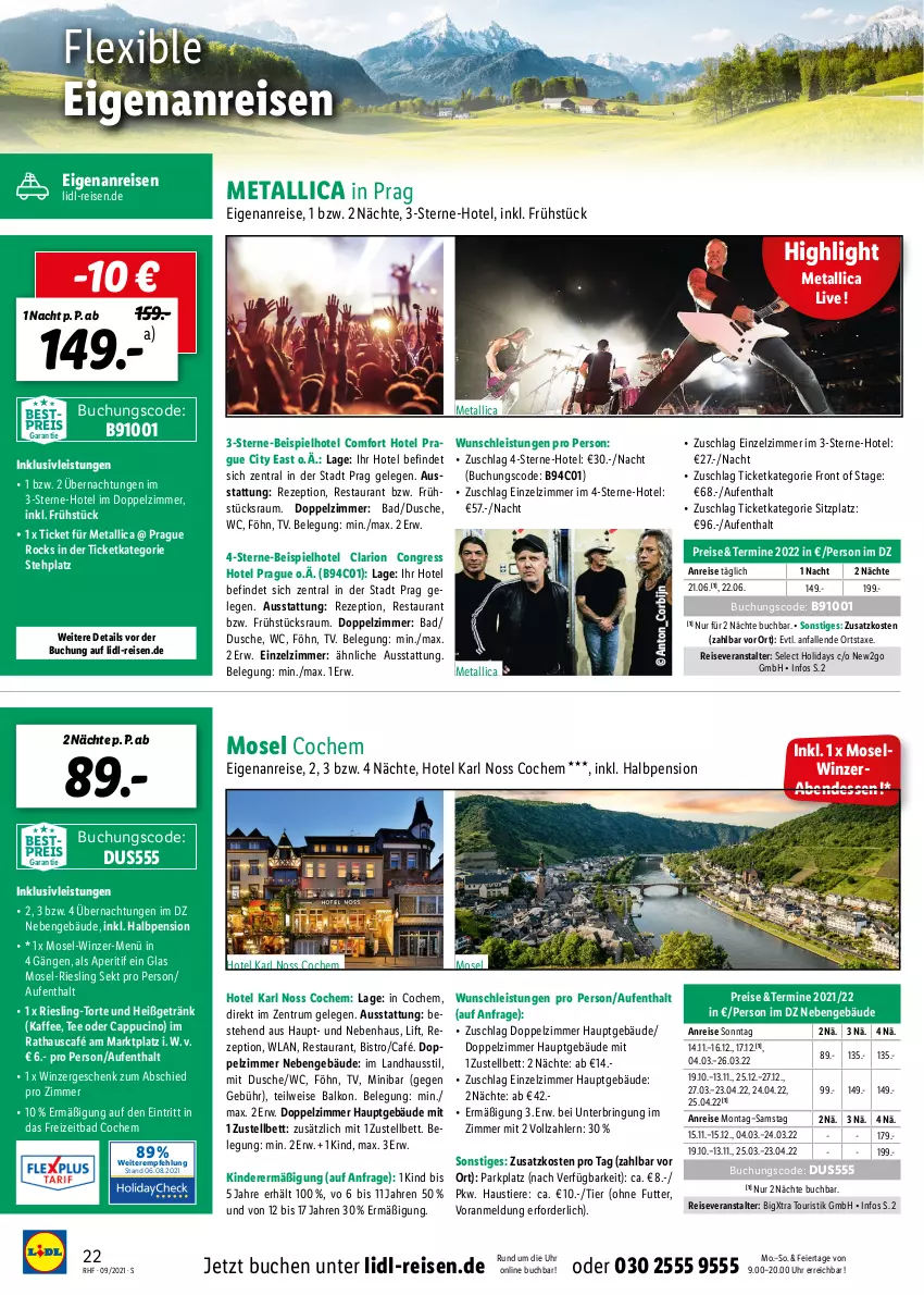 Aktueller Prospekt Lidl - Monatliche Reise-Highlights - von 28.08 bis 31.10.2021 - strona 22