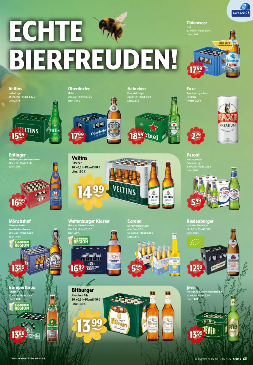 Aktueller Prospekt Getraenke Hoffmann - Prospekte - von 26.05 bis 07.06.2025 - strona 7 - produkty: alkohol, axe, bier, bitburger, burger, corona, elle, erdinger, heineken, jever, jever pilsener, mönchshof, oder radler, Peroni, pils, pilsener, premium pils, radler, Ti, veltins