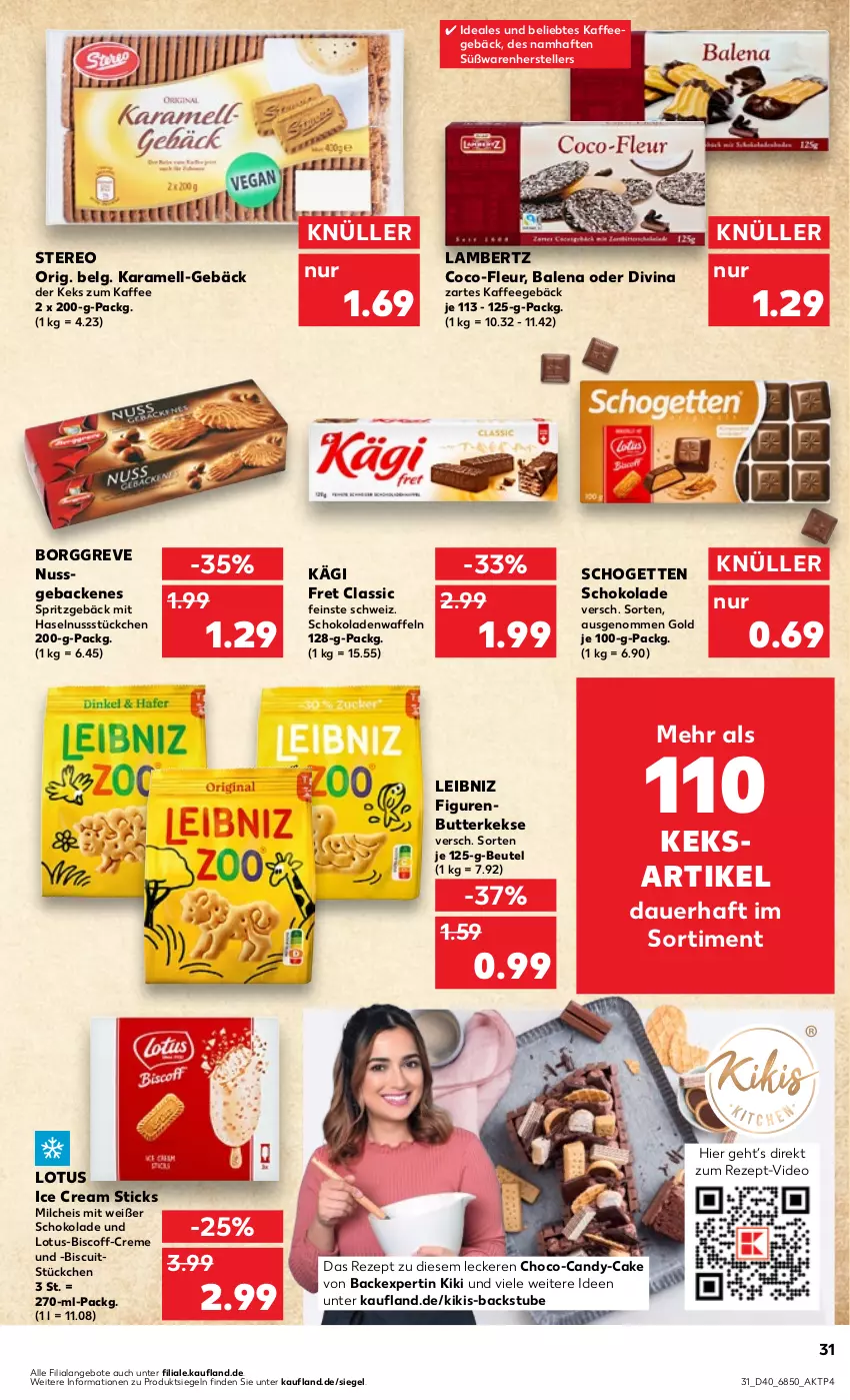 Aktueller Prospekt Kaufland - Prospekt - von 05.10 bis 11.10.2023 - strona 31 - produkty: Amber, angebot, angebote, auer, beutel, biscoff, butter, butterkeks, creme, deo, eis, elle, geback, haselnuss, kaffee, Kägi, karamell, keks, kekse, lambertz, leibniz, LG, milch, nuss, rezept, schogetten, schoko, schokolade, schokoladen, Spritzgebäck, stube, teller, Ti, waffeln