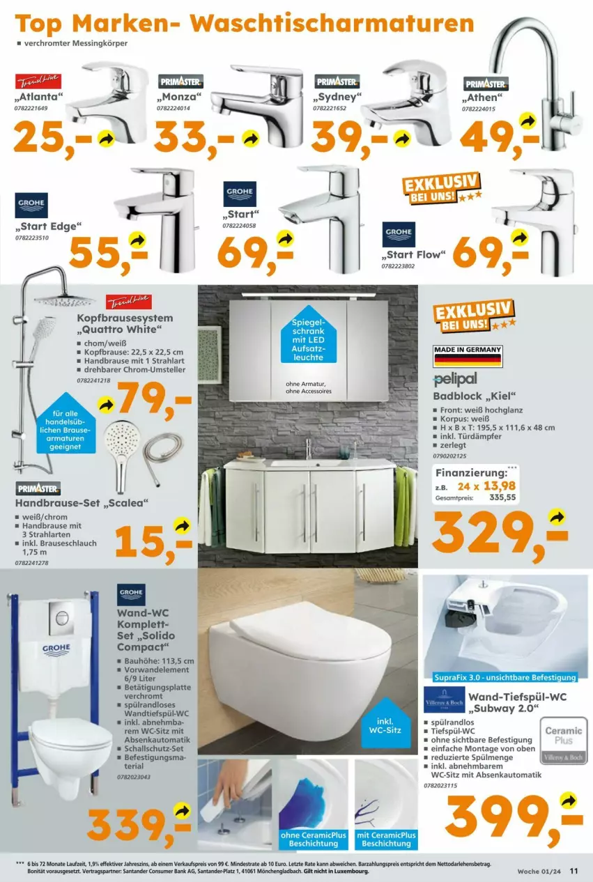 Aktueller Prospekt Media Markt - Prospekte - von 04.01 bis 14.01.2024 - strona 11 - produkty: ACC, accessoires, armatur, armaturen, auto, Bad, Bau, brause, brauseschlauch, eis, elle, handbrause, latte, pelipal, reis, schlauch, Schrank, teller, Ti, tisch, Wand-Tiefspül-WC, waschtisch, waschtischarmatur, wc-sitz