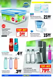 Gazetka promocyjna Metro - NonFood - Gazetka - ważna od 23.02 do 23.02.2022 - strona 2 - produkty: brita, edelstahl, elle, filterkartuschen, flasche, frischhaltedosen, getränk, glasflasche, mac, Maxtra, mikrowelle, pepsi, Perfect Fit, rel, sirup, spülmaschinen, Ti, top-hit, trinkflasche, wasser, wasserfilter, wasserfilter marella, wassersprudler