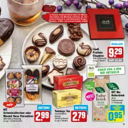 Gazetka promocyjna Hit - Feinkostbroschüre - Gazetka - ważna od 31.12 do 31.12.2024 - strona 27 - produkty: auer, beutel, bio, caramel, cola, discount, drink, eis, Florentiner, hafer, Haferdrink, lindt, mandel, marzipan, nuss, reis, schwein, tee, Ti, Trüffel, wein, zucker