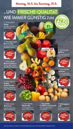 Gazetka promocyjna AldiSud - ALDI Aktuell - Gazetka - ważna od 21.05 do 21.05.2022 - strona 3 - produkty: aldi, aprikose, aprikosen, banane, bananen, beutel, bio, Birnen, champignon, champignons, eis, elle, Frühkartoffeln, kartoffel, kartoffeln, LG, mango, natur, Nektar, nektarinen, paprika, Schal, Schale, speisefrühkartoffeln, Ti, trauben