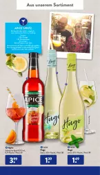 Gazetka promocyjna AldiSud - ALDI Aktuell - Gazetka - ważna od 21.05 do 21.05.2022 - strona 51 - produkty: Alwa, aperitif, bio, drink, ecco, eis, eiswürfel, flasche, hugo, mineralwasser, orange, orangen, prosecco, reis, sekt, Ti, wasser, wein, würfel