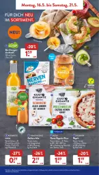 Gazetka promocyjna AldiSud - ALDI Aktuell - Gazetka - ważna od 21.05 do 21.05.2022 - strona 7 - produkty: alle artikel ohne dekoration, Bagel, bio, dekoration, direktsaft, eis, flasche, mozzarella, natur, natura, nuss, orange, orangen, pfirsich, pizza, reis, rel, saft, sesam, Ti, ZTE