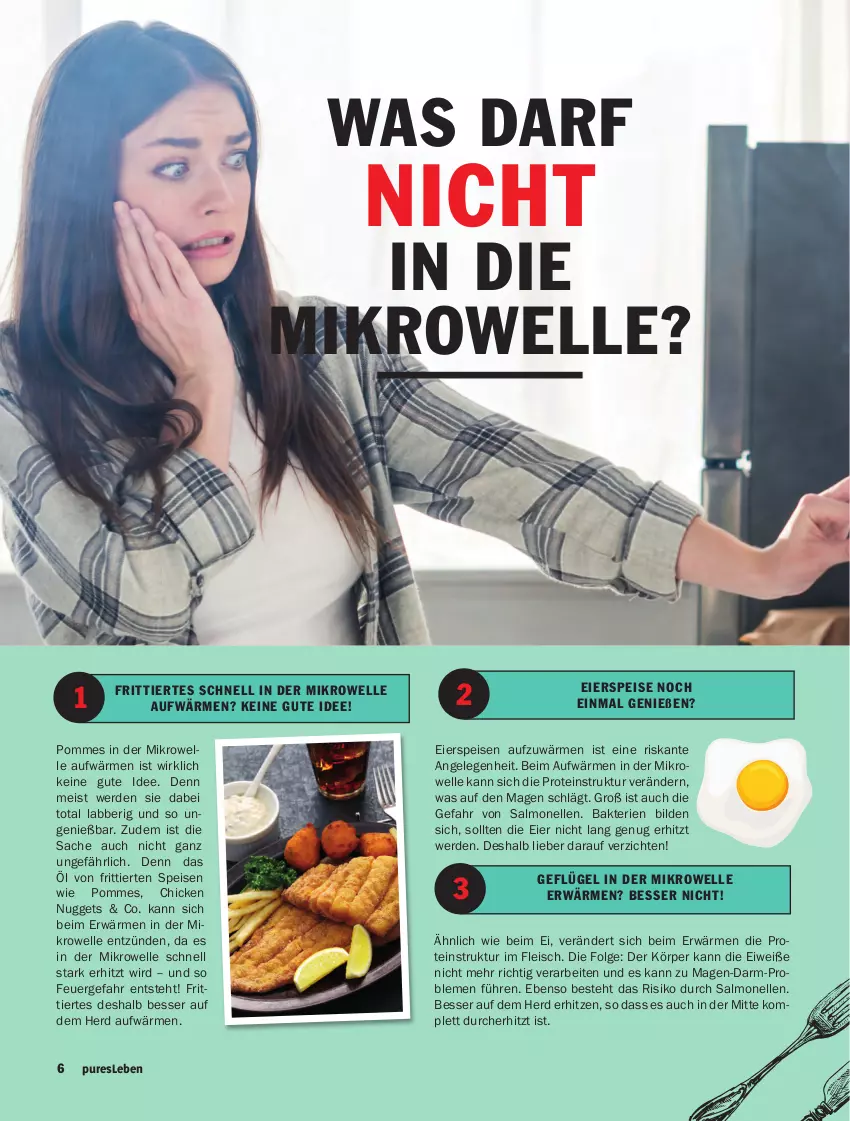 Aktueller Prospekt Hit - Prospekte - von 03.01 bis 28.02.2022 - strona 6 - produkty: chicken nuggets, eier, eis, elle, erde, fleisch, Geflügel, LG, mikrowelle, nuggets, pommes, sac, Ti