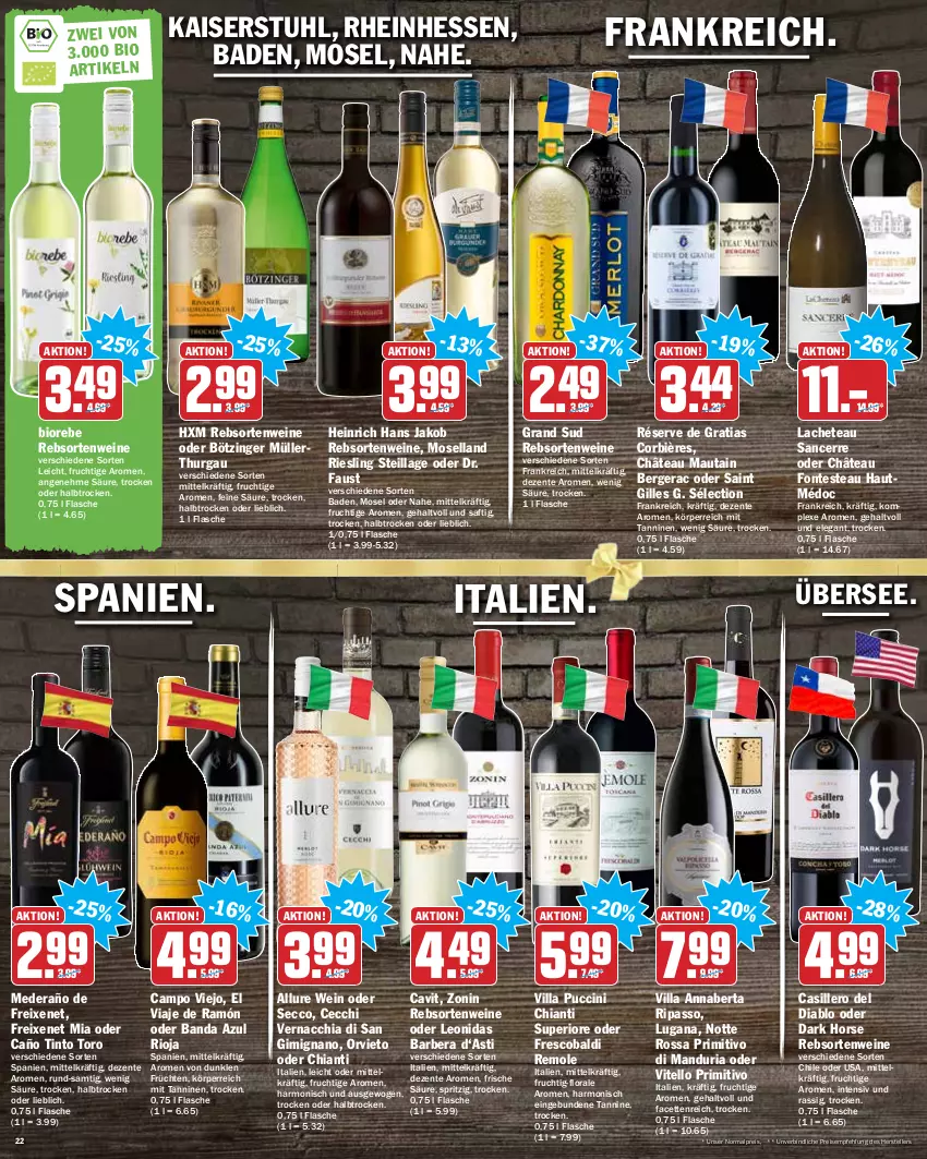 Aktueller Prospekt Hit - Prospekte - von 27.12 bis 31.12.2021 - strona 22 - produkty: ACC, aldi, asti, aust, Bad, Berger, bio, campo viejo, chia, chianti, cin, ecco, eis, elle, ente, flasche, freixenet, frucht, früchte, früchten, grand sud, jako, Kaiser, moselland, Müller, passo, primitivo, rebsortenweine, reis, Ria, riesling, rioja, saft, stuhl, teller, Ti, wein, weine, zonin