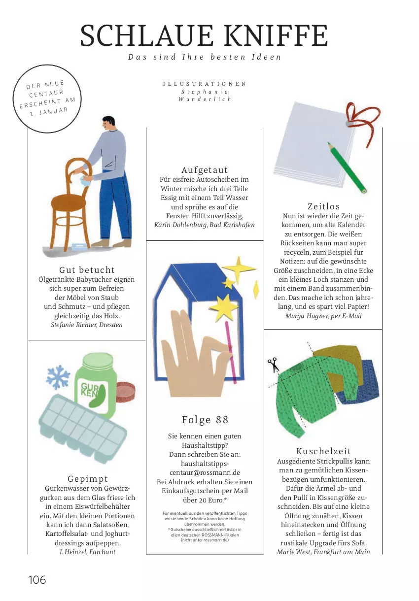 Aktueller Prospekt Rossmann - Prospekte - von 01.12 bis 31.12.2025 - strona 106 - produkty: auto, Bad, Behälter, binden, dressing, eis, eiswürfel, Elan, ente, erde, essig, fenster, getränk, gewürz, Gewürzgurke, gewürzgurken, gurke, gurken, gutschein, gutscheine, heinz, Holz, joghur, joghurt, kartoffel, kartoffelsalat, kissen, leine, LG, mac, möbel, papier, Pulli, rel, salat, Sofa, Soße, Ti, tuc, tücher, wasser, würfel