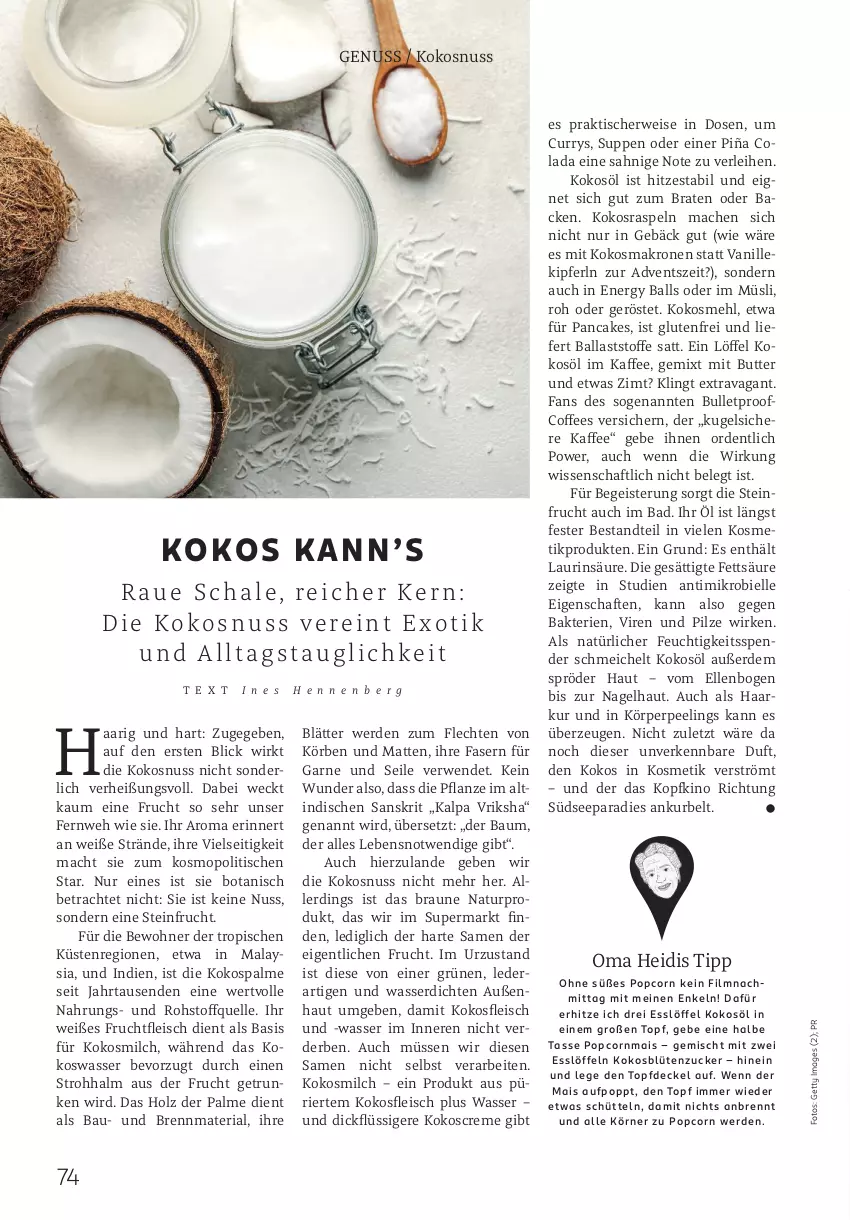 Aktueller Prospekt Rossmann - Prospekte - von 01.12 bis 31.12.2025 - strona 74 - produkty: Bad, ball, Bau, Blüte, braten, braun, butter, cola, creme, curry, decke, Deckel, eis, elle, erde, fleisch, frucht, fruchtfleisch, Holz, kaffee, kokos, kokosmilch, kokosnuss, kokosöl, Kokoswasser, kosmetik, krone, Kugel, lays, Löffel, mac, mais, mehl, milch, müsli, natur, nuss, Peeling, pflanze, pilze, popcorn, Popp, Ria, rwe, Schal, Schale, suppe, suppen, tasse, Ti, tisch, topf, vanille, wasser, weck, zucker