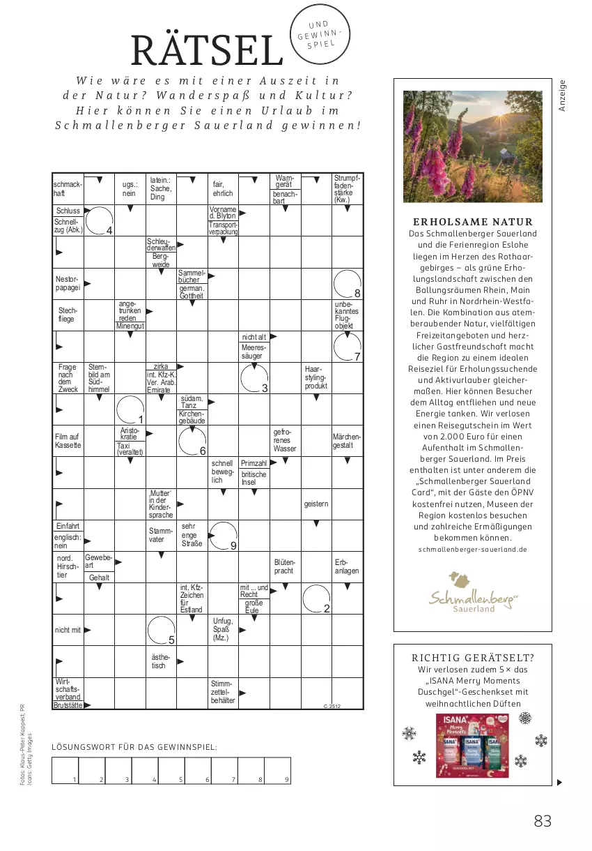 Aktueller Prospekt Rossmann - Prospekte - von 01.12 bis 31.12.2025 - strona 83 - produkty: angebot, angebote, auer, ball, Behälter, beko, Berger, Blüte, brut, duschgel, eis, Germ, geschenkset, gewinnspiel, gsw, gutschein, isana, Kinder, Liege, mac, natur, reis, rum, sac, sana, Sport, Ti, tisch, uhr, wasser, weck