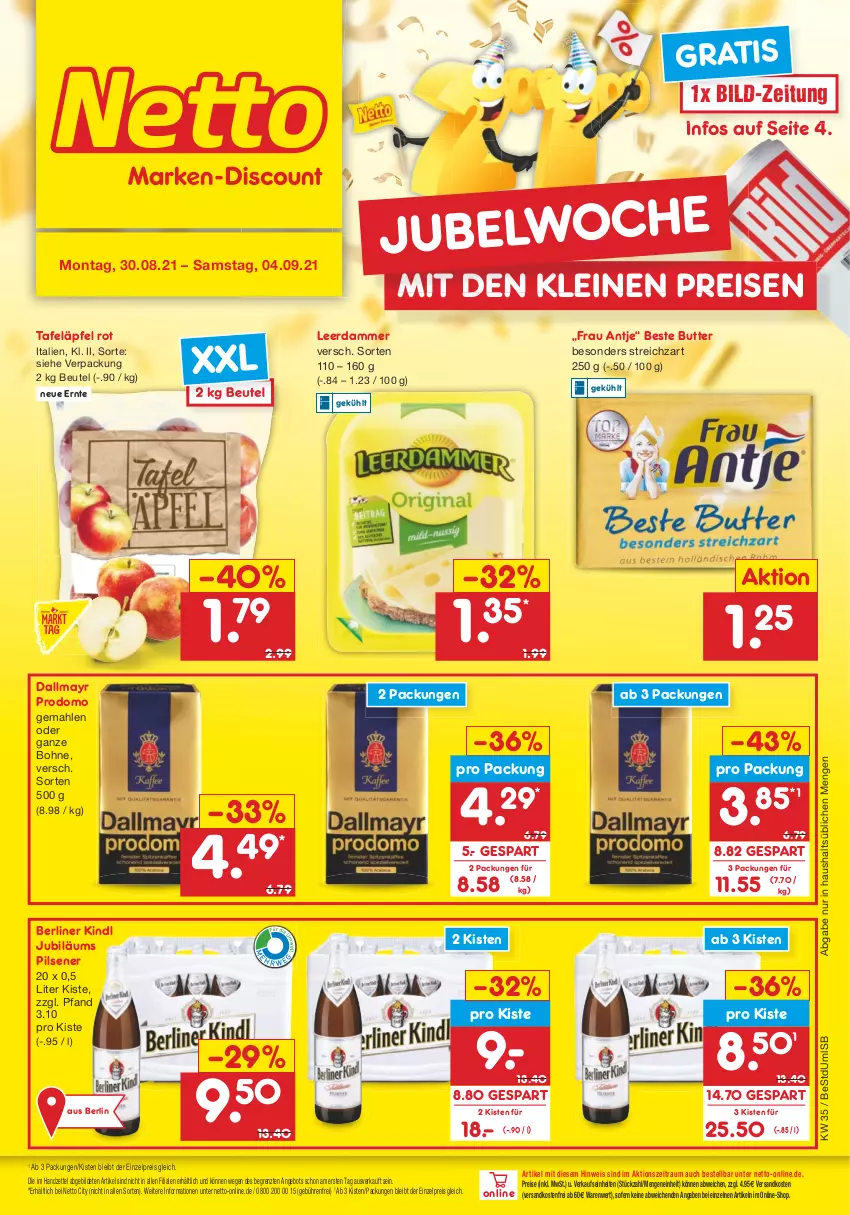 Aktueller Prospekt Netto Marken-Discount - Filial Angebote - von 30.08 bis 04.09.2021 - strona 1