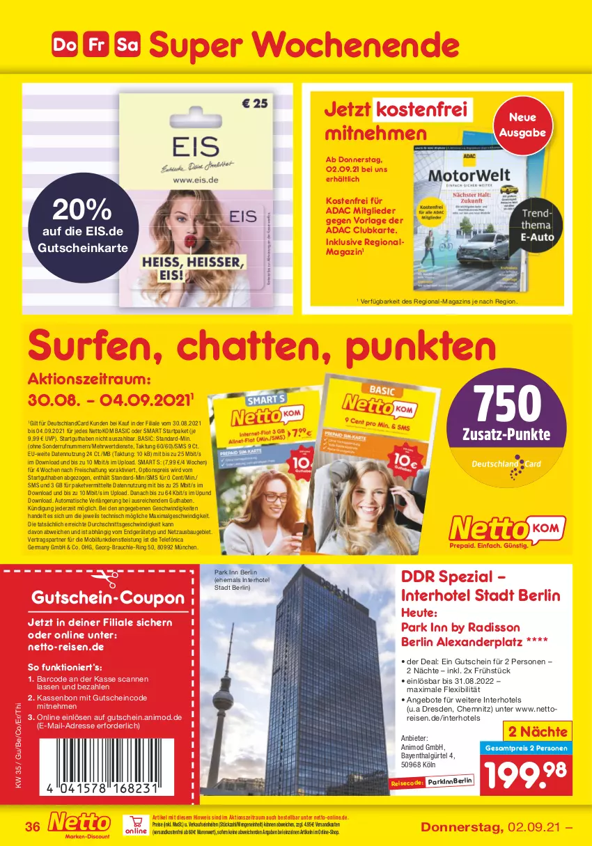 Aktueller Prospekt Netto Marken-Discount - Filial Angebote - von 30.08 bis 04.09.2021 - strona 36