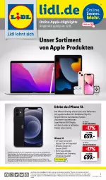 Gazetka promocyjna Lidl - Online Apple Highlights - Gazetka - ważna od 03.09 do 03.09.2022 - strona 1 - produkty: angebot, angebote, Apple, bio, elle, erde, iphone, IPhone 12, kamera, leine, ndk, Rauch, ring, Ti