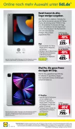 Gazetka promocyjna Lidl - Online Apple Highlights - Gazetka - ważna od 03.09 do 03.09.2022 - strona 4 - produkty: angebot, angebote, Apple, Apple Pencil, bio, Draht, eis, elle, frontkamera, gin, ipad, ipad pro, kamera, leine, LG, ndk, reis, rel, Schal, Schale, telefon, Ti, uhr