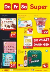 Gazetka promocyjna Netto Marken-Discount - Filial-Angebote - Gazetka - ważna od 25.06 do 25.06.2022 - strona 26 - produkty: berliner, eis, froop, Kinder, kinder country, Kinder Maxi, kinder maxi king, lindt, milch, Milchschnitte, Müller, müller froop, ndk, pils, pilsener, pingui, pralinen, reis, Ti, versandkostenfrei